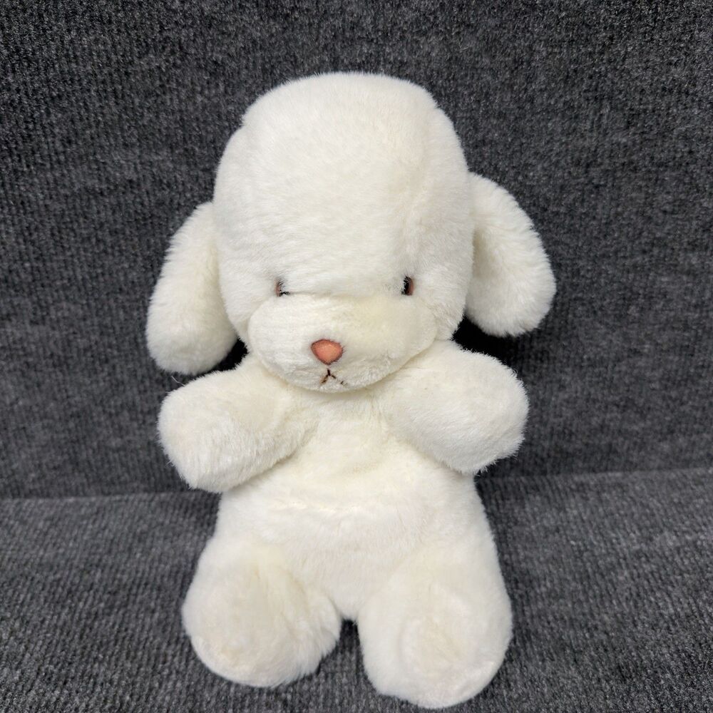 VTG 1982 Gund Smooch Puppy Dog Plush 12" Rattle in Tail Rare Vintage Lovey